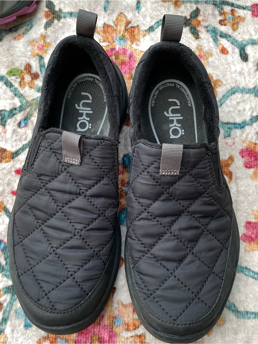 Ryka Quilted Slip-On Women’s Loafers - Black